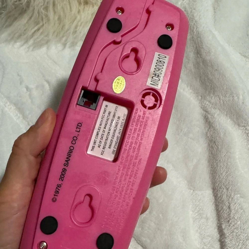 Hello Kitty Pink Retro Phone Tel-Line Mountable Gift Sakar 2009 Sanrio